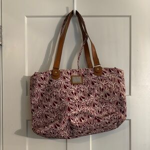 Diane Von Furstenberg DVF Studio Stylish Pink and Brown Women's Tote Bag